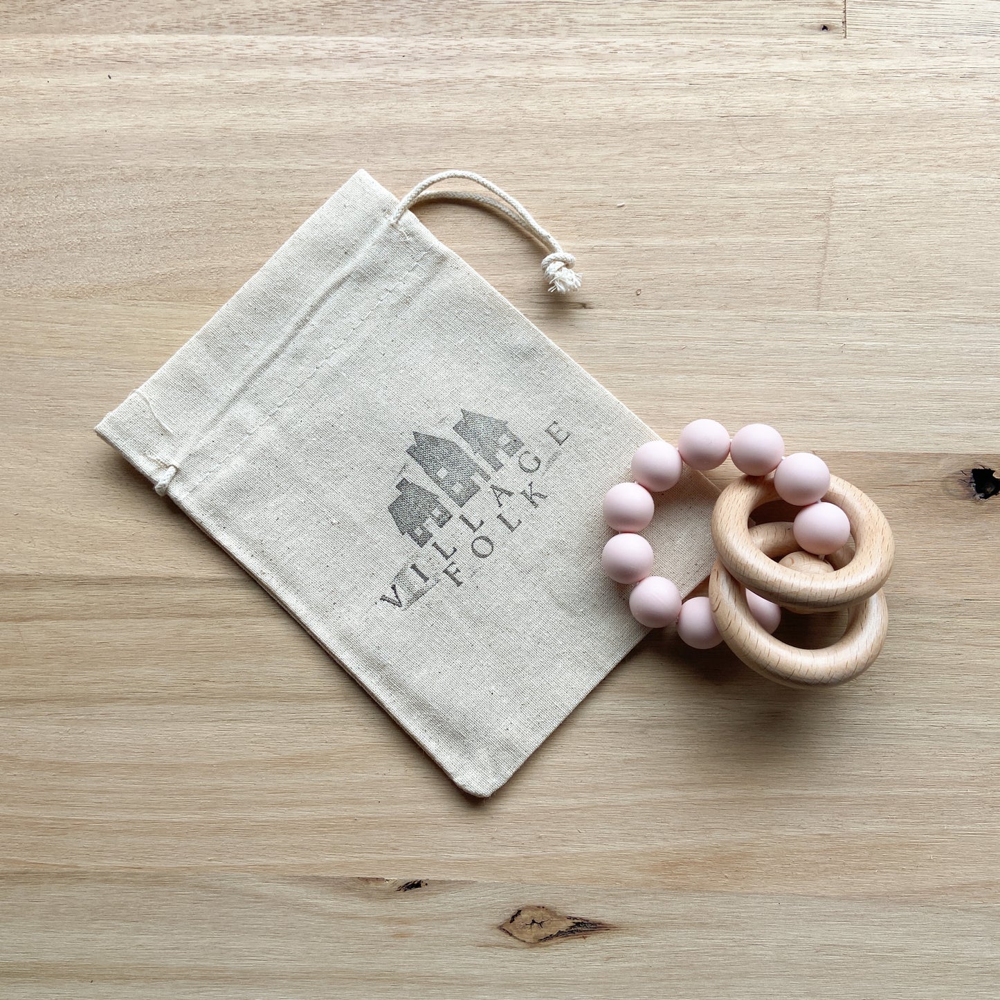 2-in-1 Teether Rattle | Cotton Candy