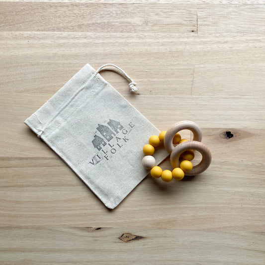 2-in-1 Teether Rattle | Sunshine Yellow