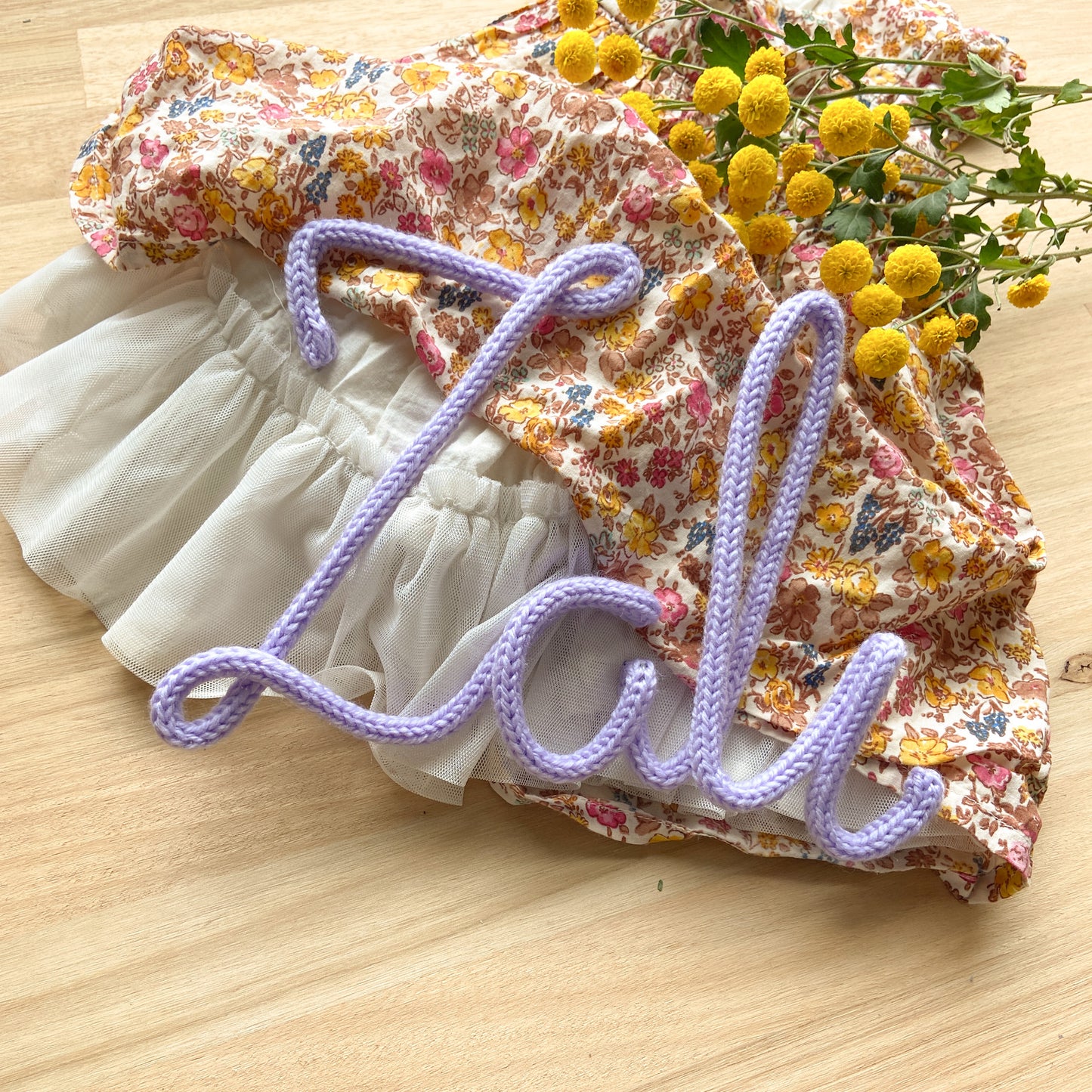 Custom Knitted Name
