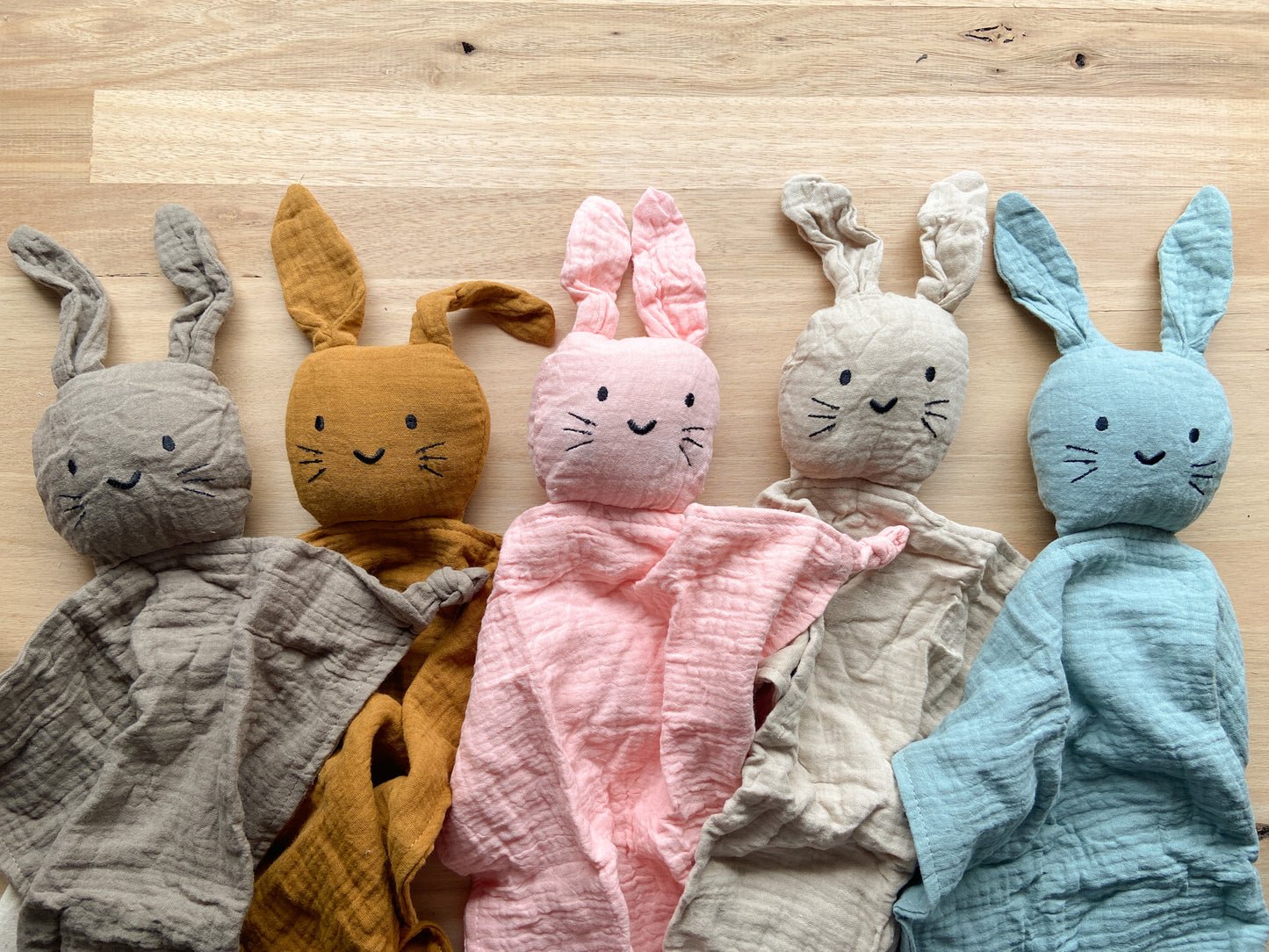 Muslin Bunny Comforter | Cotton Candy