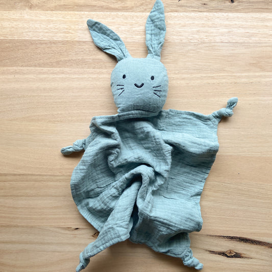 Muslin Bunny Comforter | Sea Green