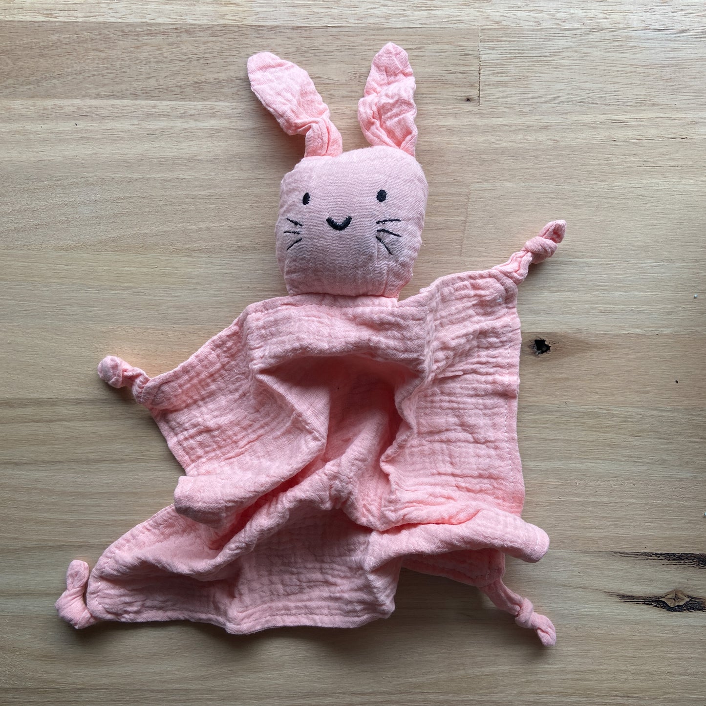 Muslin Bunny Comforter | Cotton Candy