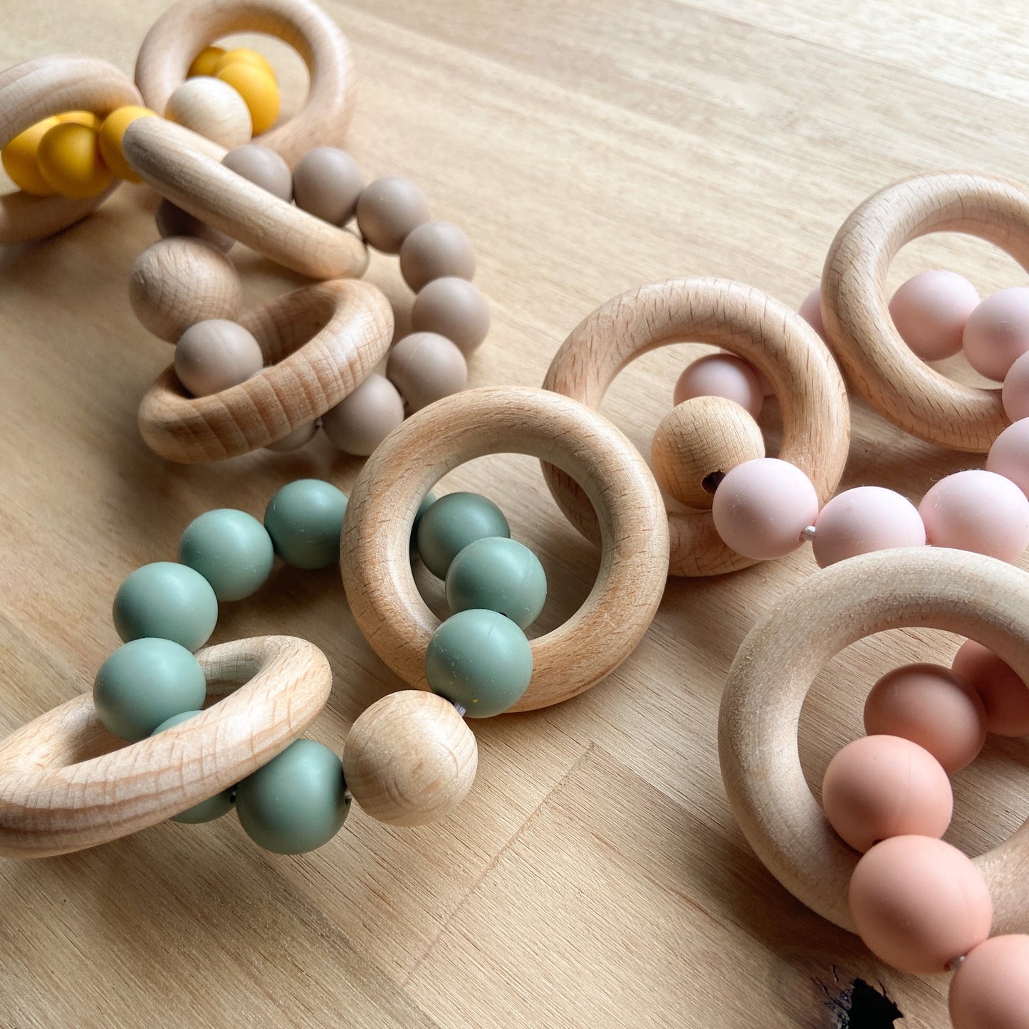 2-in-1 Teether Rattle | Natural Brown