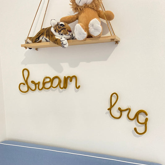 Dream Big Knitted Word